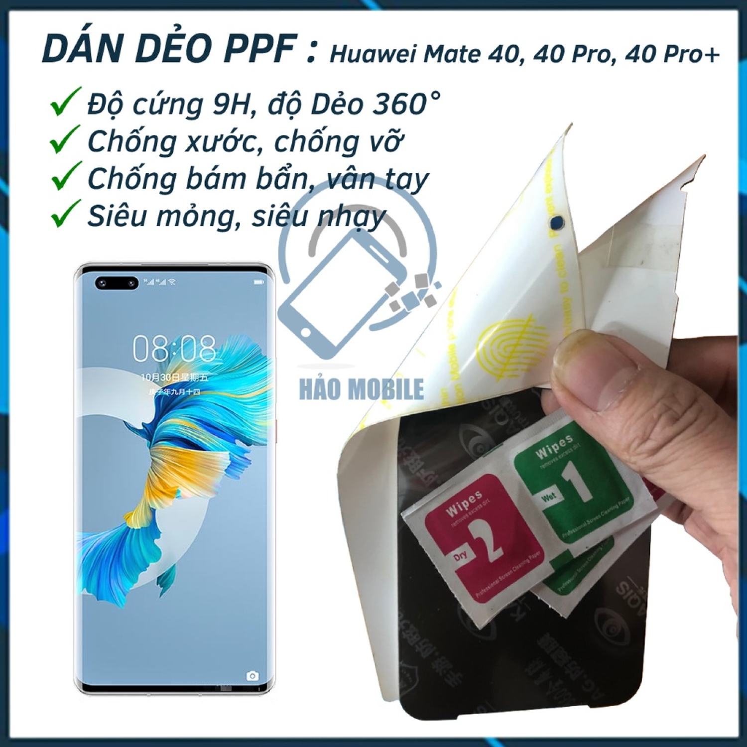 Dán dẻo ppf huawei mate 40, mate 40 pro, mate 40 pro+