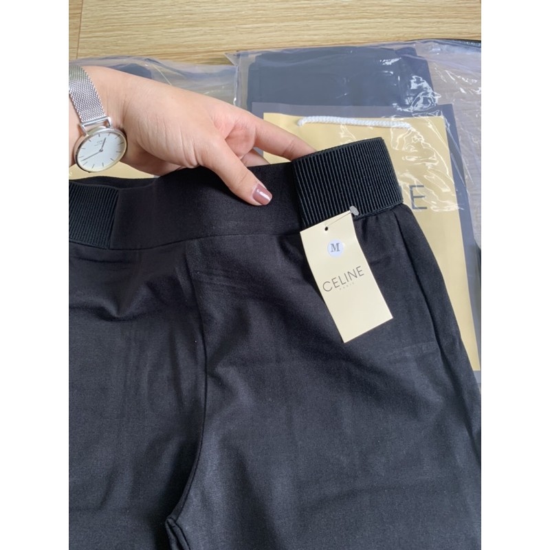 【HOT SALE】 Quần Legging Cạp Cao Phối Chun [ Kèm Túi Giấy