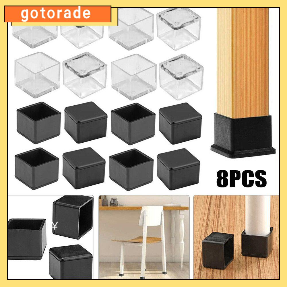 8pcs Chair table leg cover Square/Rectangle Silicone Chair Leg Caps Table Cover Feet Pads Floor Protectors