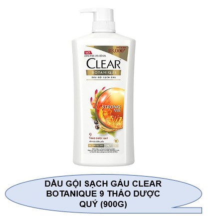 Dầu Gội Sạch Gàu Clear Botanique 9 Thảo Dược Quý (900g)