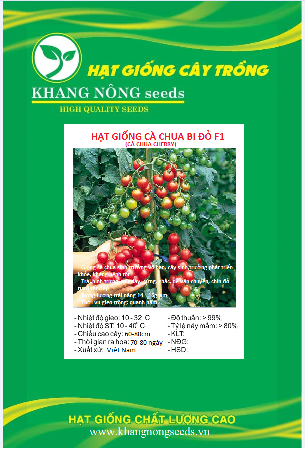 Hạt giống cà chua bi đỏ f1 - gói 30 hạt