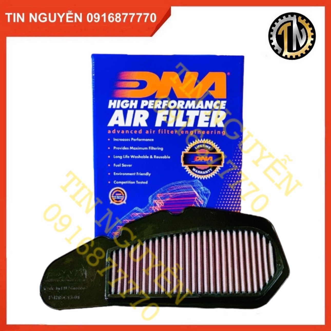 [HCM]Lọc gió DNA cho xe Air Blade 125 đời 2014 - nay Click Vario PCX SH Mode hàng chính hãng