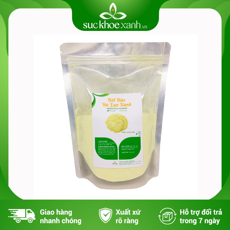 Bột đậu hà lan xanh rang chín Sức Khỏe Xanh - 500g/túi - Nhập khẩu Canada chính hãng