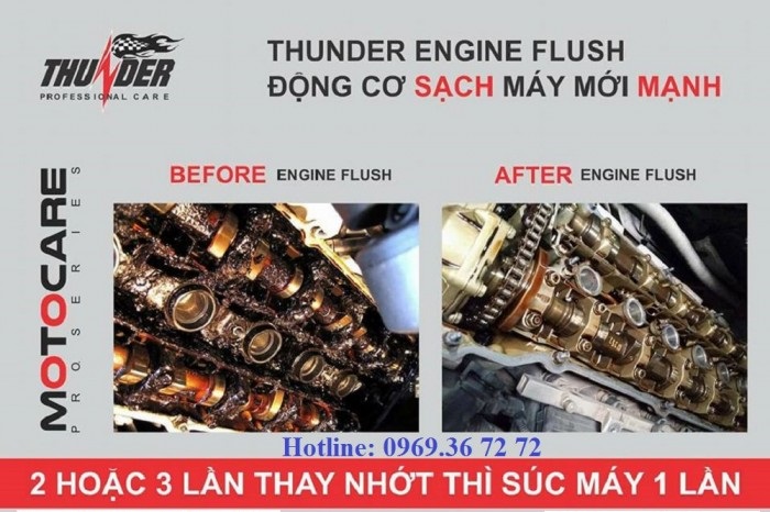 Dung dịch súc rửa động cơ Thunder Engine Flush mẫu mới