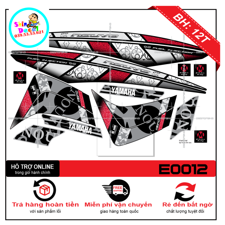 Tem xe nouvo 5 sx đỏ đen
