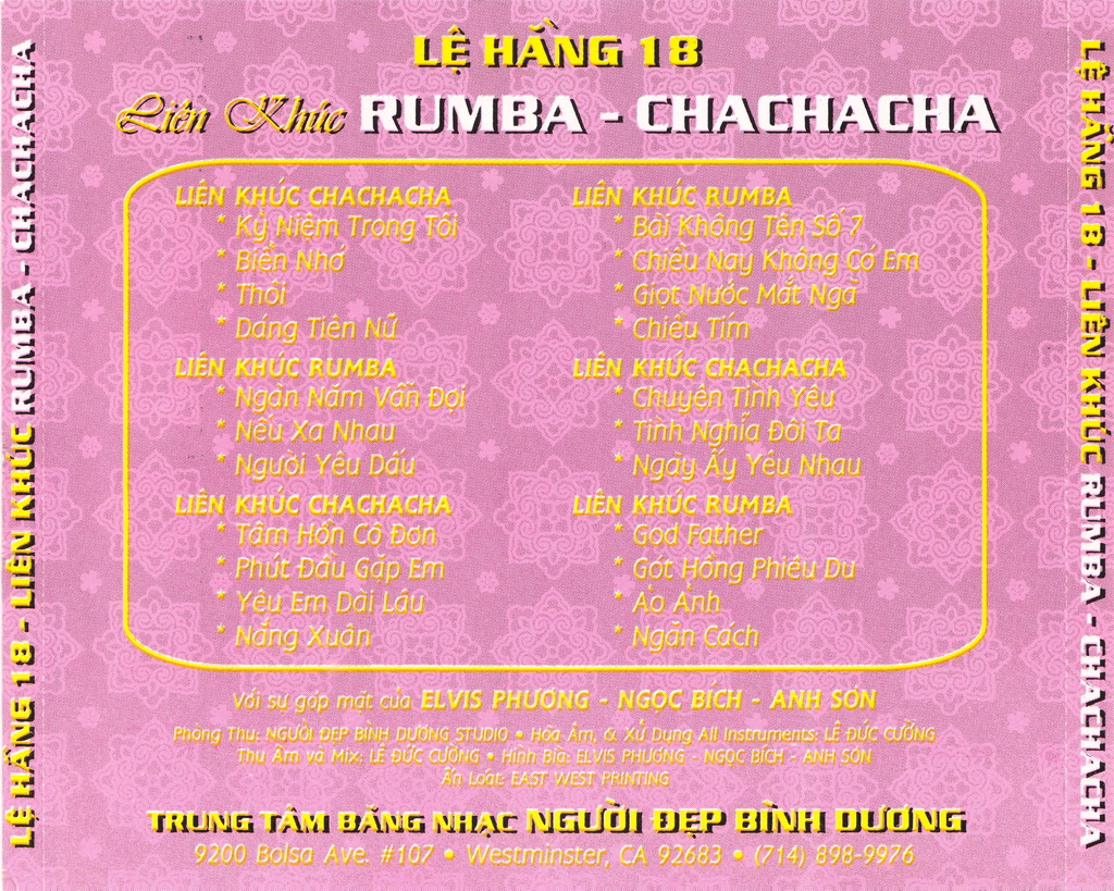 Lệ Hằng 18 - Liên khúc Rumba Chachacha