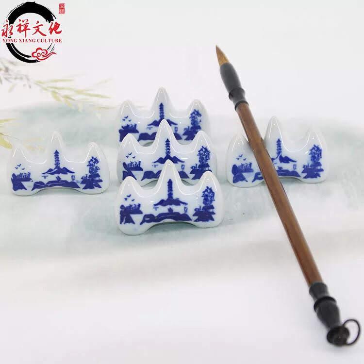 Gác bút thư pháp men sứ