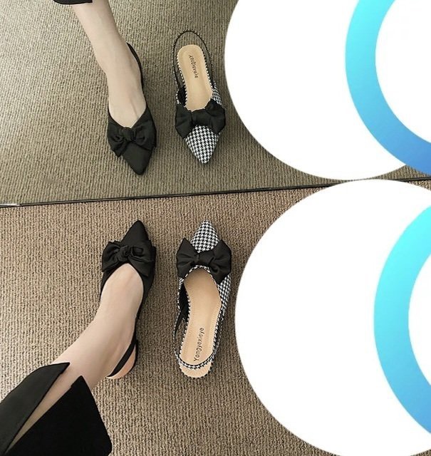 Sandal/ dép nữ mũi nhọn nơ lụa- hottrend ( sandal lụa) -lamlam868