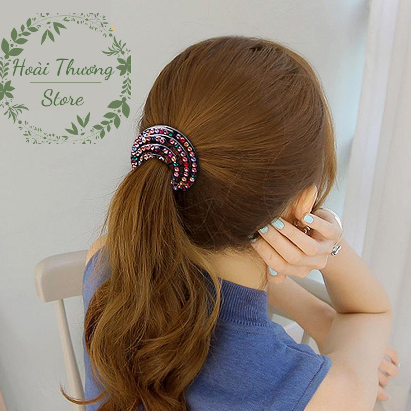 [Mới] 1 Kẹp tóc nữ đuôi ngựa xinh lấp lánh