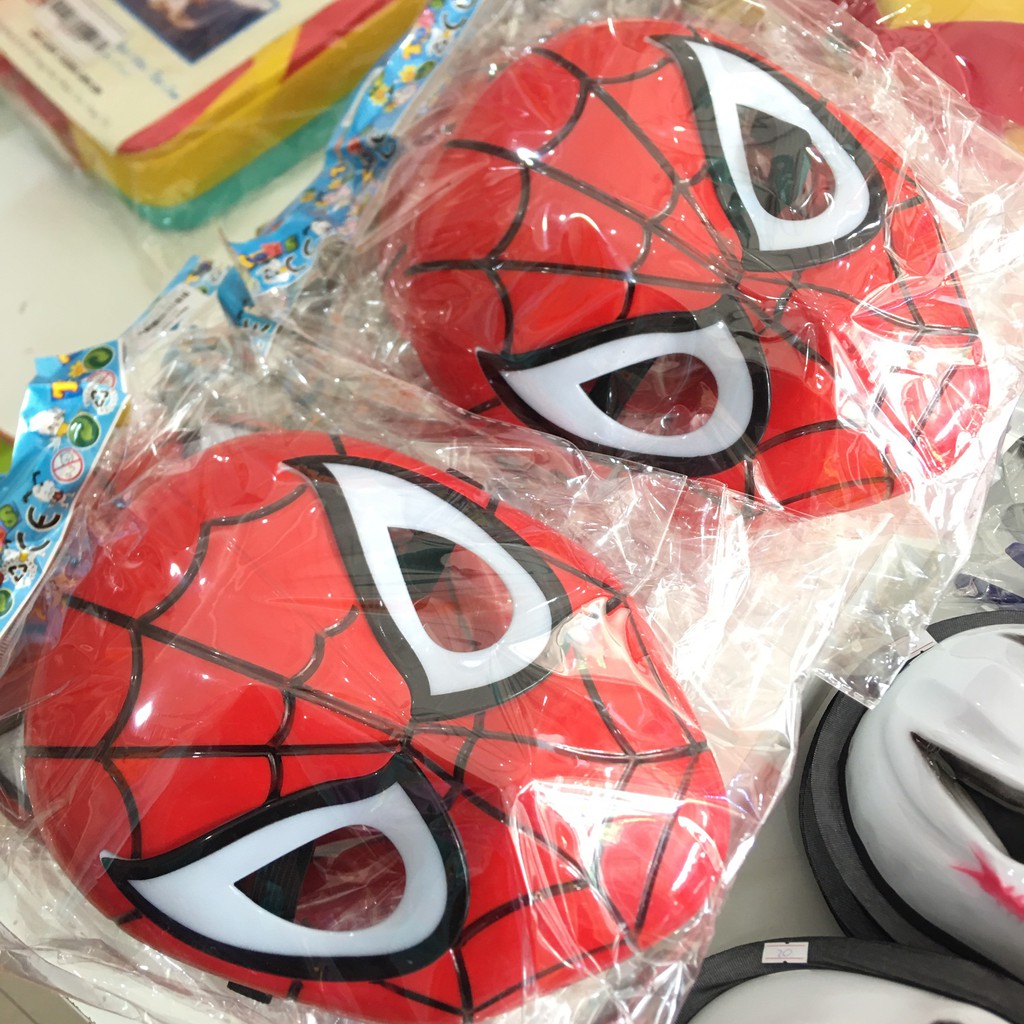 [7-11/12 VOUCHER 8%]Mặt nạ người nhện - mặt nạ siêu nhân nhện Spider Man có đèn phát sáng hóa trang Trung thu , Halloween cho bé
