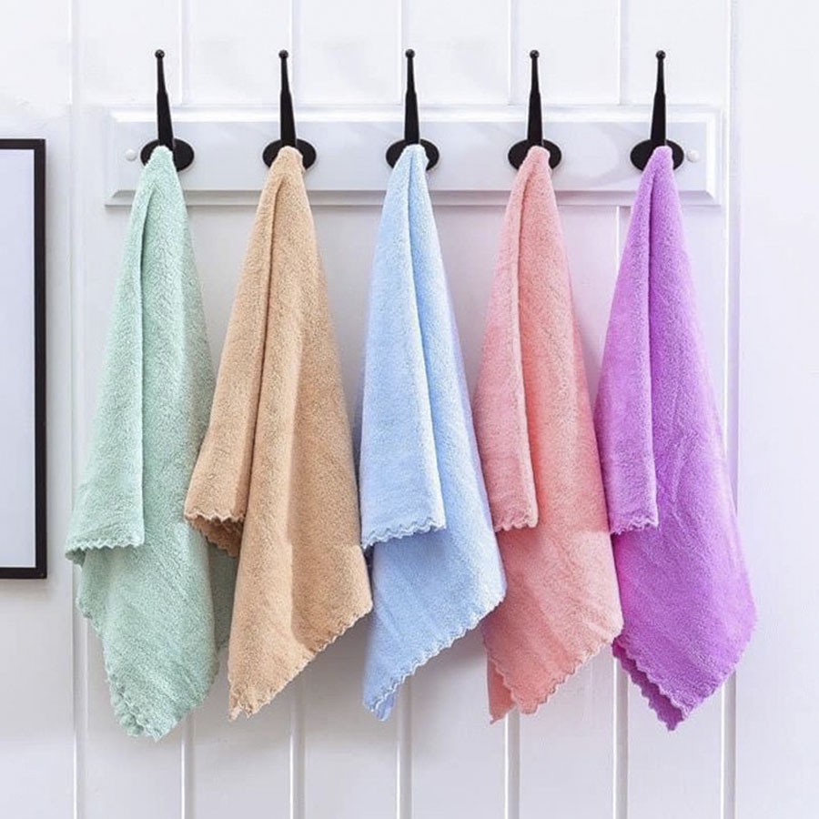 Combo 5 Khăn Mặt Cotton Cao Cấp Xuất Hàn 30*50cm