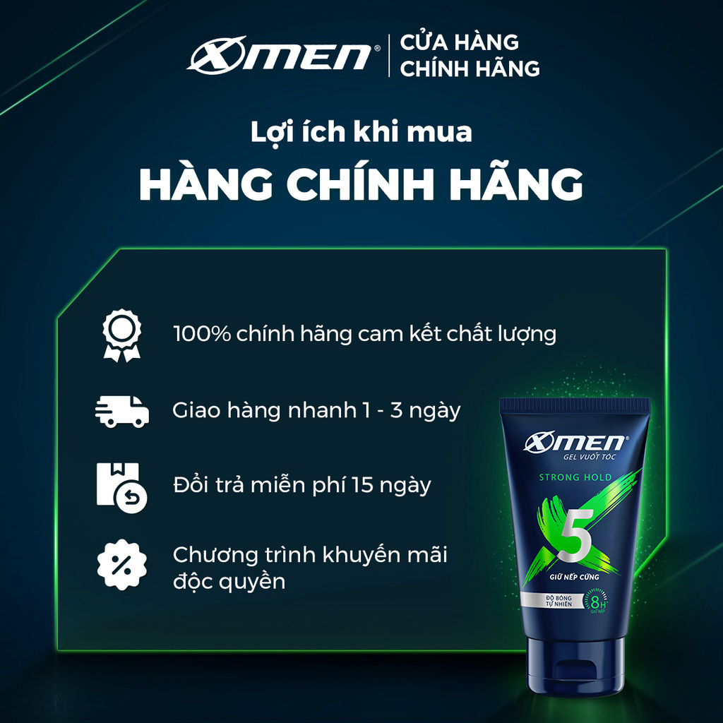 Gel vuốt tóc X-men Cứng tóc 150g - Strong Hold