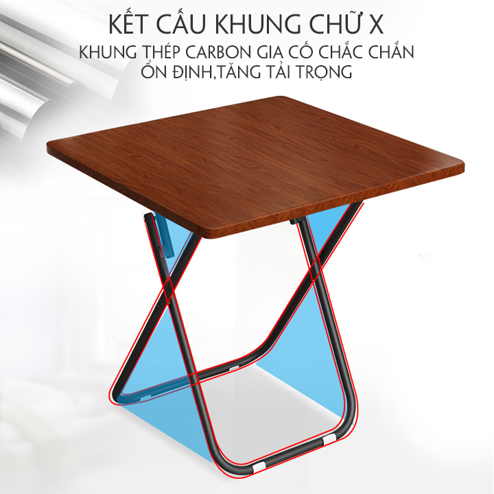 Bàn Ăn Gấp Gọn Thông Minh size 60*60*71