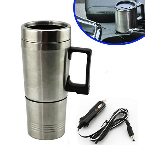 Cốc Đun Nước Trên Xe Ô Tô - Inox Không Rỉ (Điện 24V)
