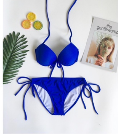 Bikini 2 mảnh nơ ngực cột lưng phối chip nhiều màu vatixa bkn100