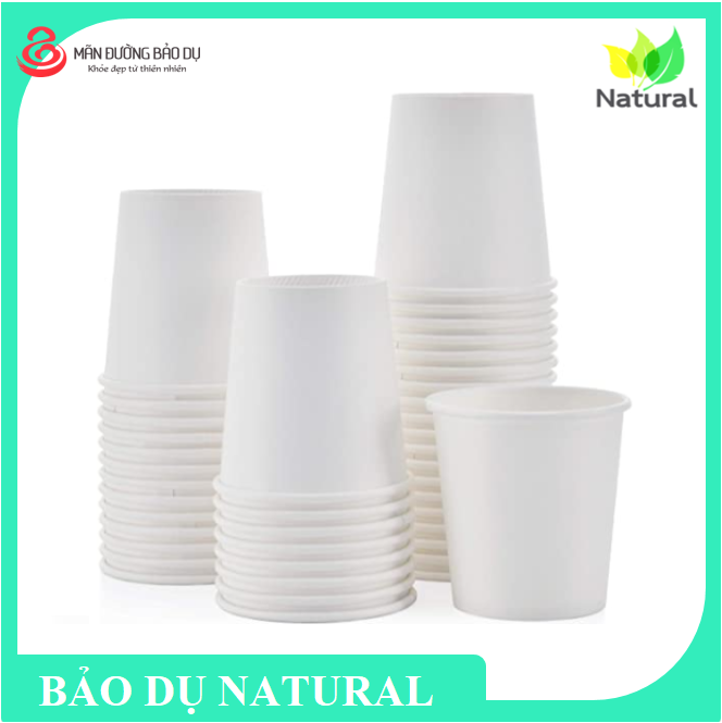 Combo 200 chiếc Cốc giấy an toàn cho sức khỏe 7oz 210ml - Màu trắng