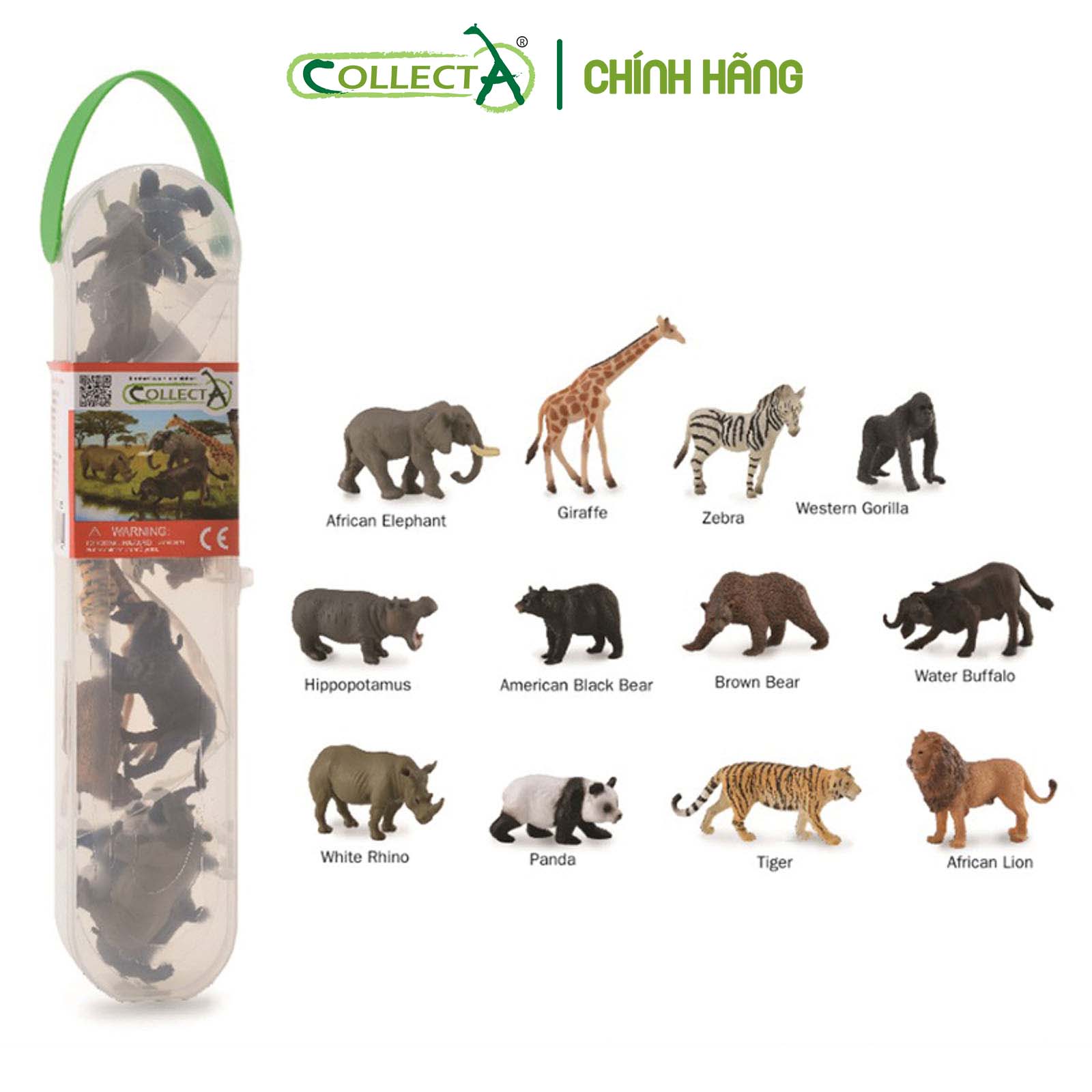 Đồ chơi mô hình động vật CollectA Bộ Động Vật - CollectA box of Mini Wild Animals -1 Đồ chơi mô hình động vật CollectA Bộ Động Vật - CollectA box of Mini Wild Animals -1
