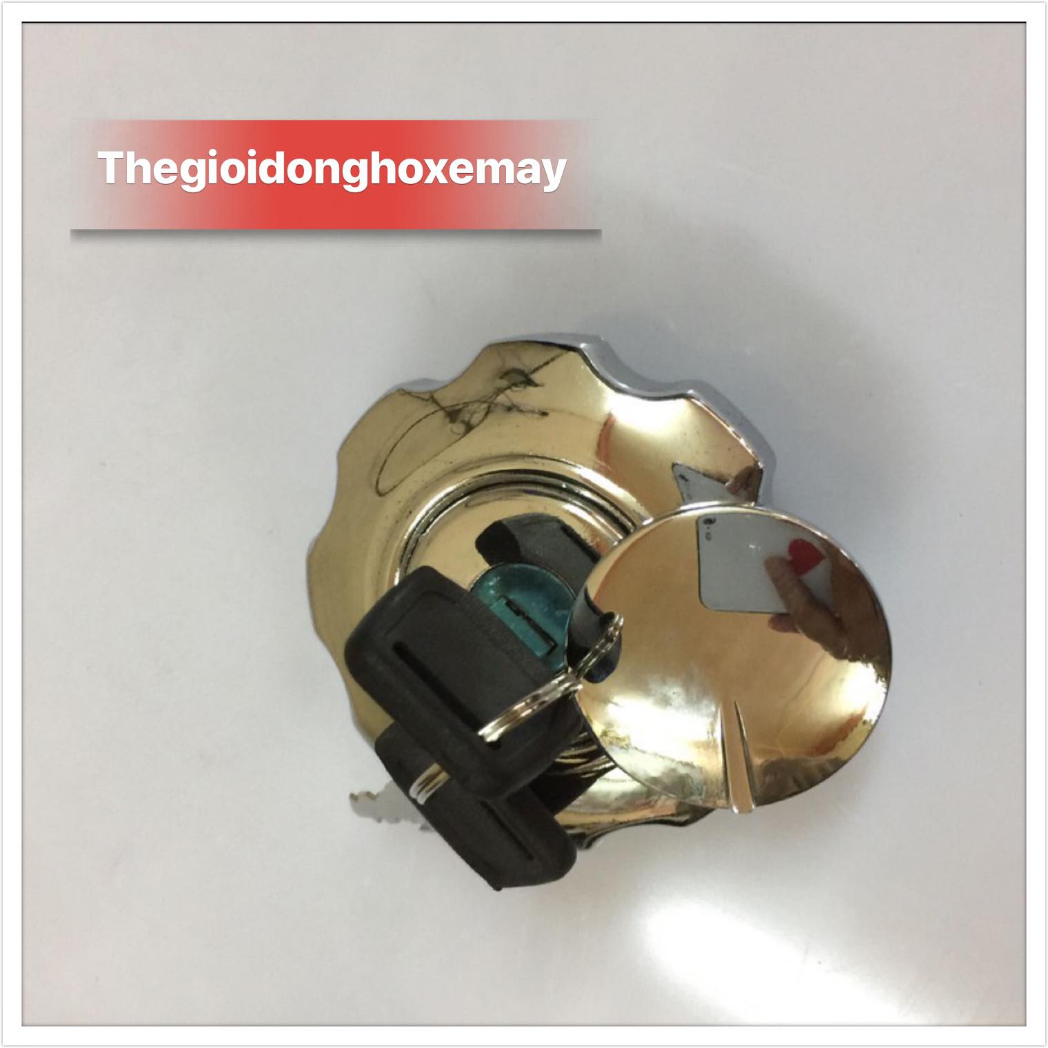 Nắp bình xăng inox cho xe CD có khóa