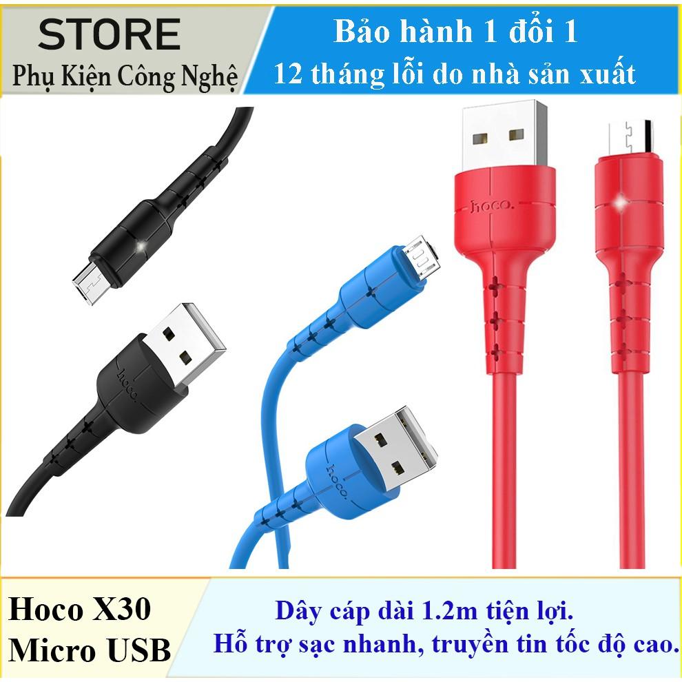 Cáp sạc hoco x30 cổng micro usb dài 1.2m tiện lợi