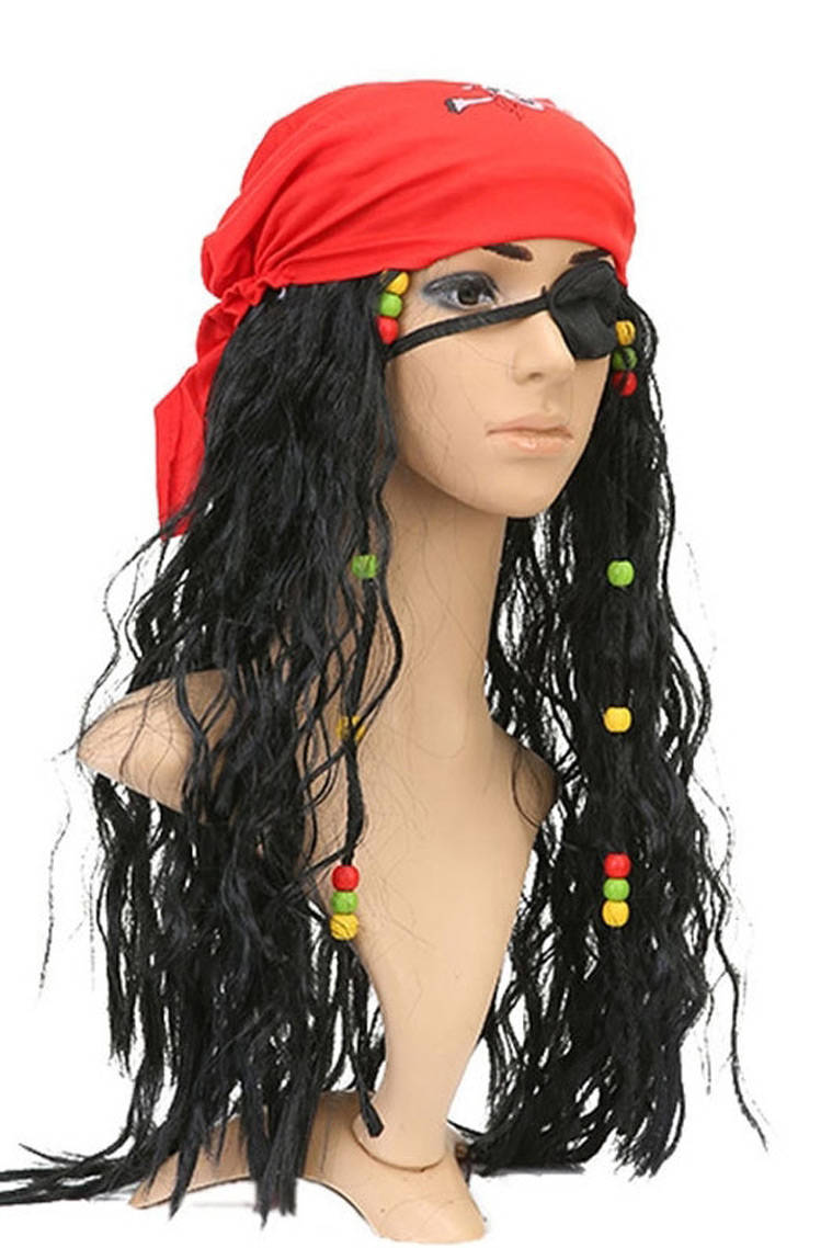 Tóc Giả Cướp Biển Tóc Cướp Biển Đồ Hóa Trang Halloween Phụ Kiện Hóa Trang Cướp Biển