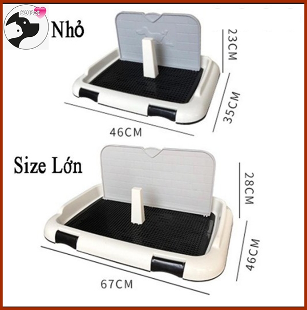 Khay vệ sinh cho Chó có cọc và tường chắn.