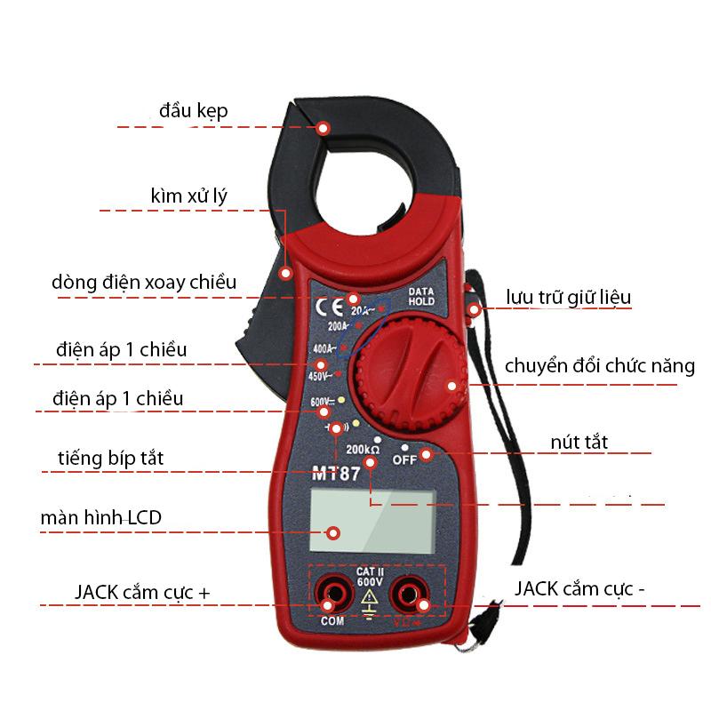 Đồng Hồ Kìm Đo Dòng Điện Ampe Kế MT87