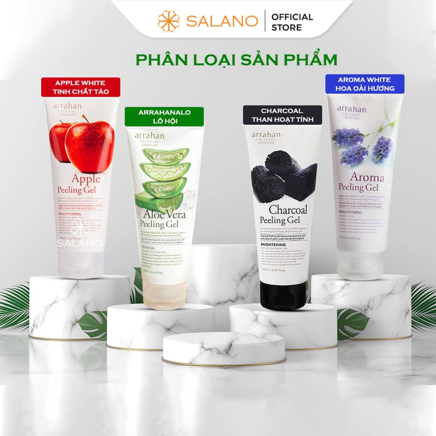 Tẩy tế bào chết arrahan sạch sâu dịu nhẹ se khít lỗ chân lông trắng sáng da dưỡng ẩm tdcsln04
