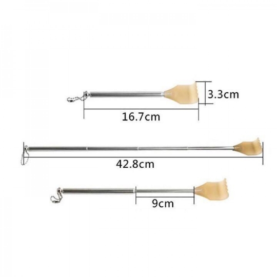 Cây gãi lưng inox rút gọn