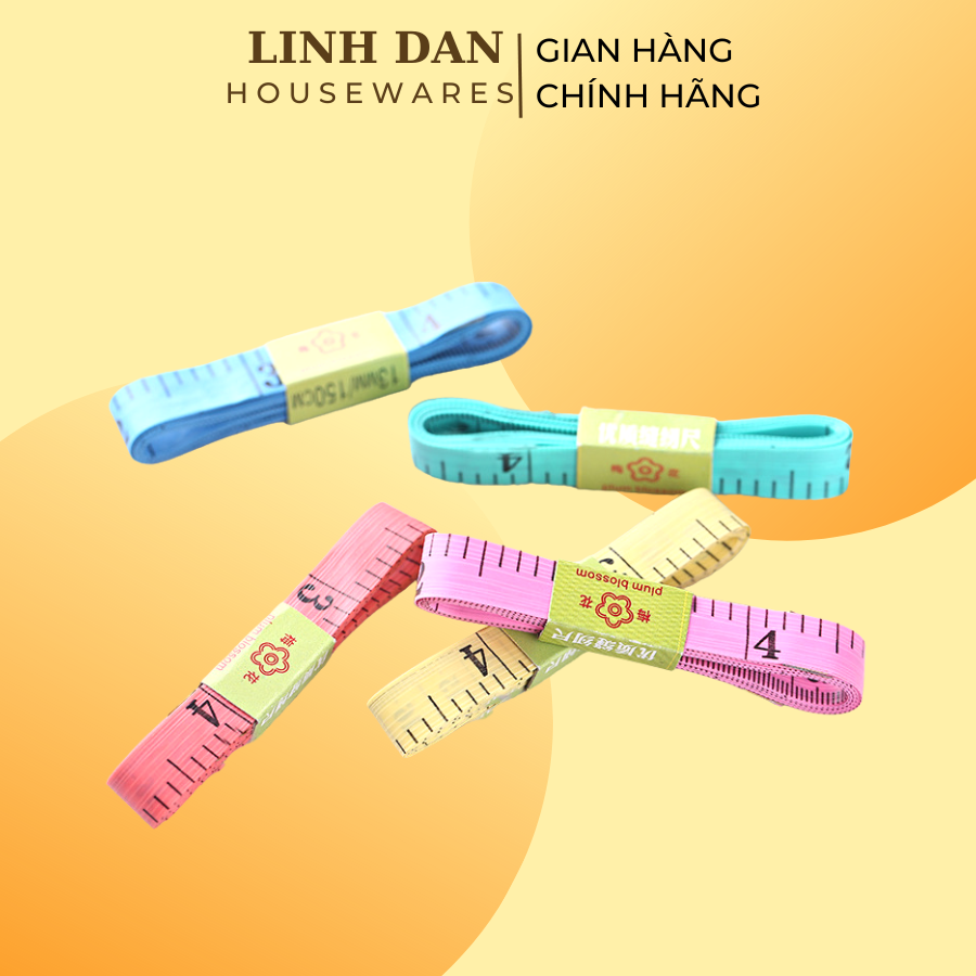 Thước Dây Mềm 1.5M, Thước Đo Eo Bụng Chiều Cao May Đồ Tiện Lợi