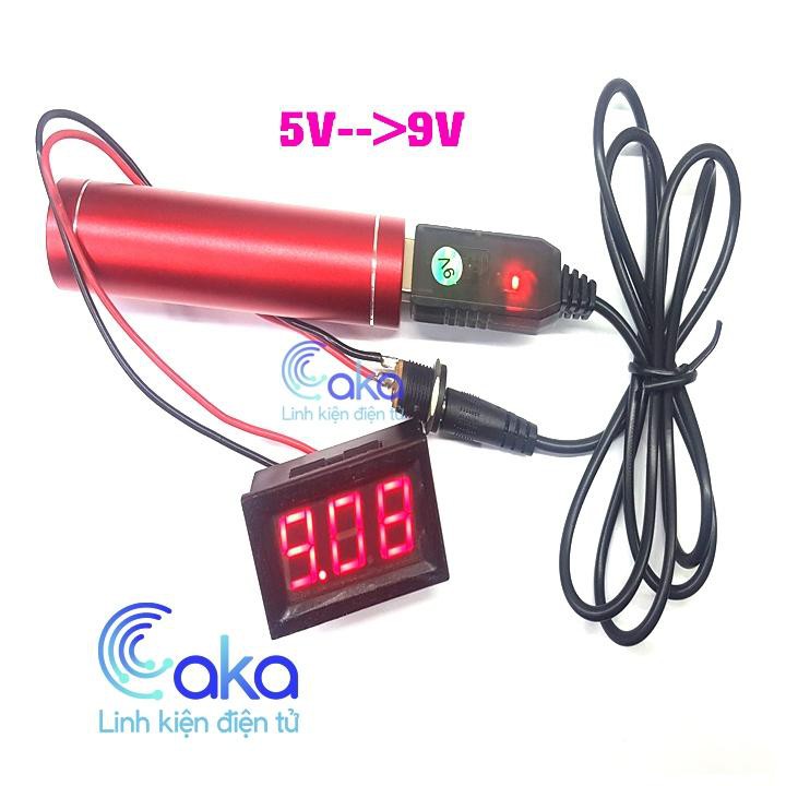 Dây USB tăng áp 5V sang 9V 12V jack dc 5.5x2.1mm