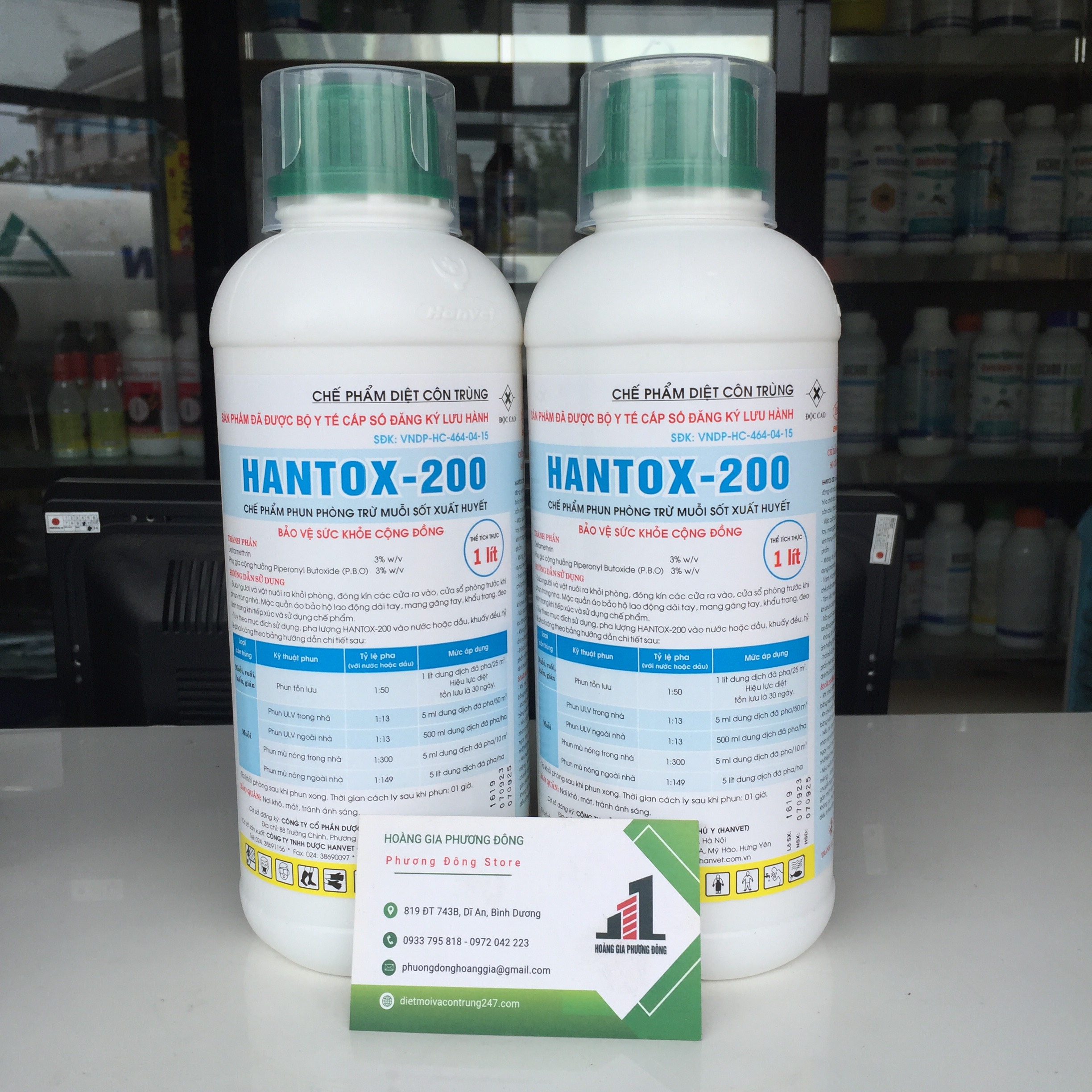 Thuốc diệt muỗi và côn trùng Hantox 200 (Chai 1 lít)