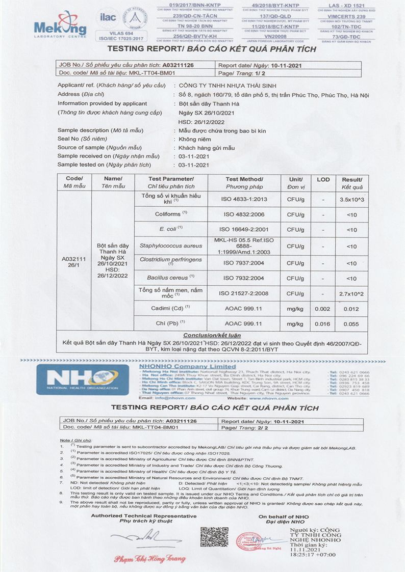 Bột Sắn Dây Thanh Hà 0,5kg