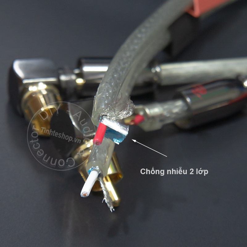 Cáp 6ly ra AV 1 cặp DIY 0.5M đến 5M - Dây 6.5mm ra RCA