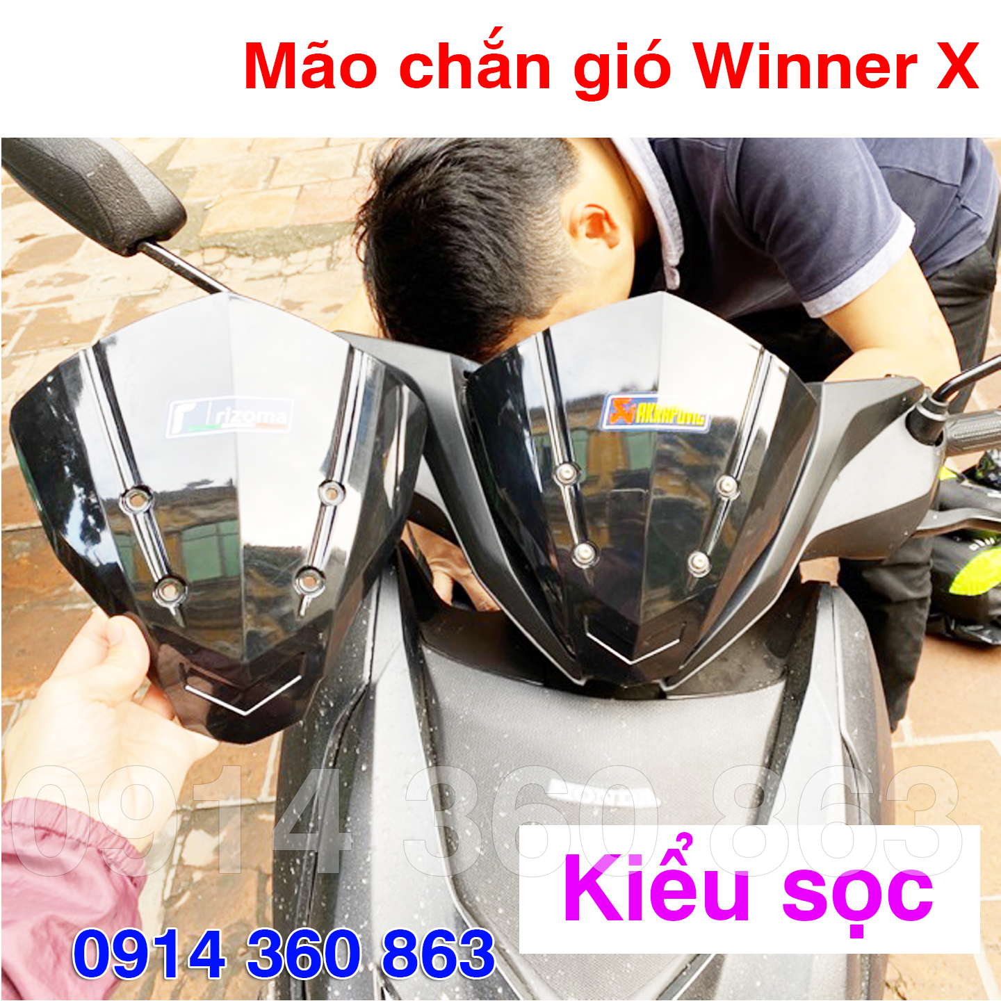 Mão chắn gió Winner X v2 kiểu sọc