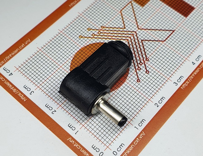 Jack nguồn DC 3.5x1.3mm - Đực-chân cong