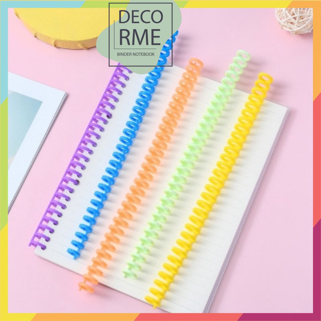 Thanh Còng Nhựa Làm Sổ Tay, Kẹp Tài Liệu Đường Kính 10mm, 12mm Sử Dụng Cho Giấy A4 B5 A5 30 26 20 Lỗ Dễ Dàng Đóng Mở (Chưa Kèm Bìa)