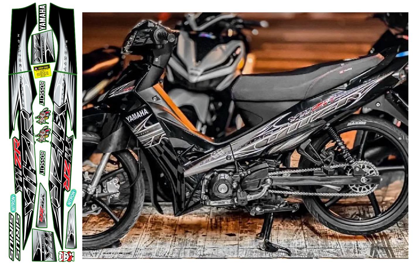 Tem sirius R đen bạc cực chất