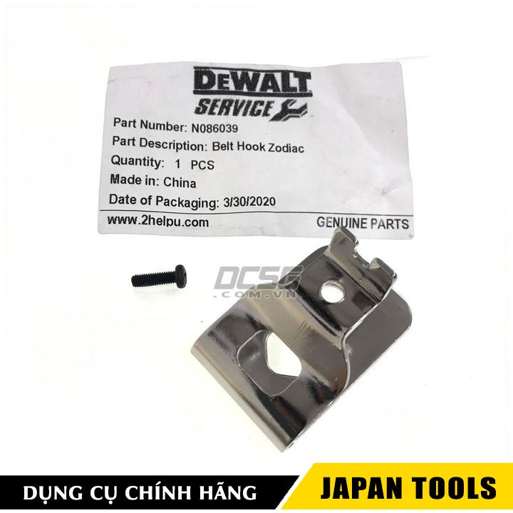 Móc treo dùng cho máy khoan vặn vít pin Dewalt N086039 | Japan Tools