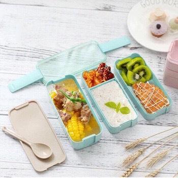 COMBO HỘP CƠM LÚA MẠCH 3 TẦNG VÀ TÚI CÁ GIỮ NHIỆT CHẤT LƯỢNG