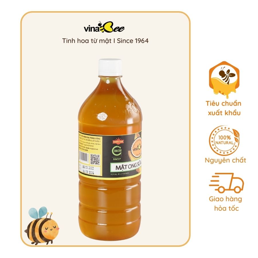 Mật ong sữa chúa Vinabee 1400g