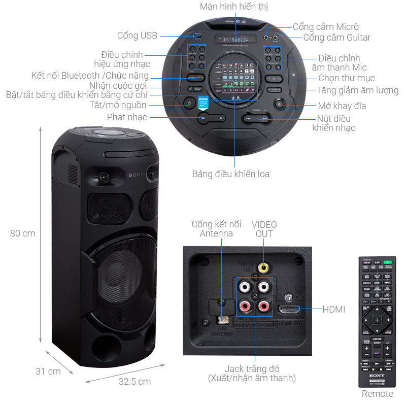 Loa SONY MHC-V41D//C SP6