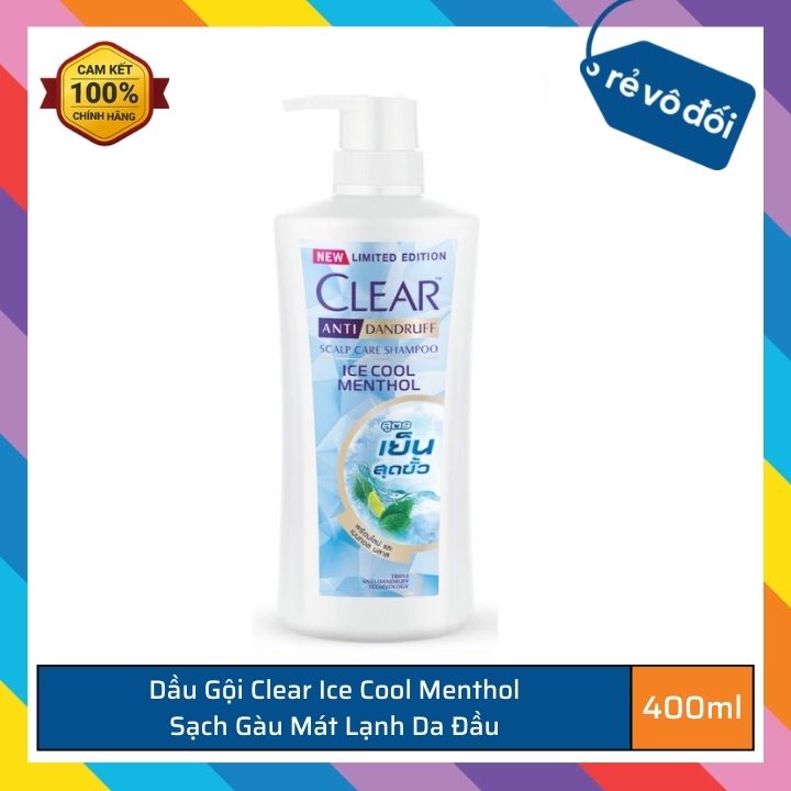 Shampoo clear Clean Dandruff cool scalp 400ml-Thailand