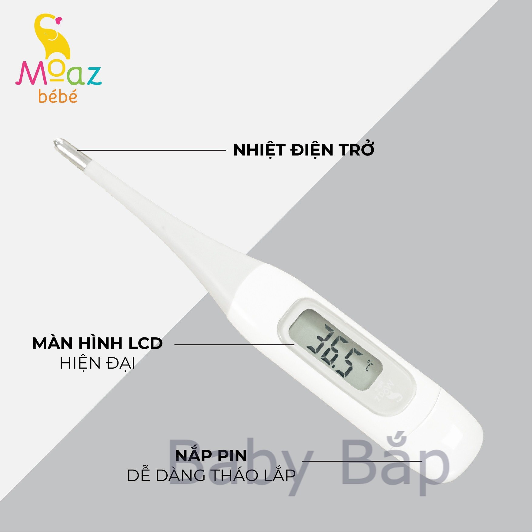 Nhiệt Kế Kỹ Thuật Số Moaz Bebe Mb-040