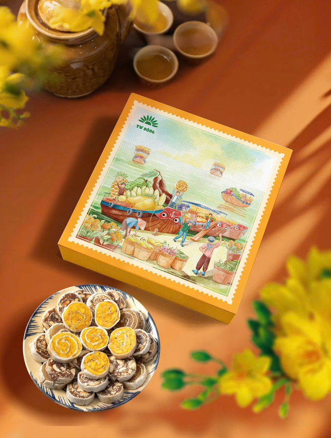 Tet Gift Box with 4 Items - Xuan Dai Cat