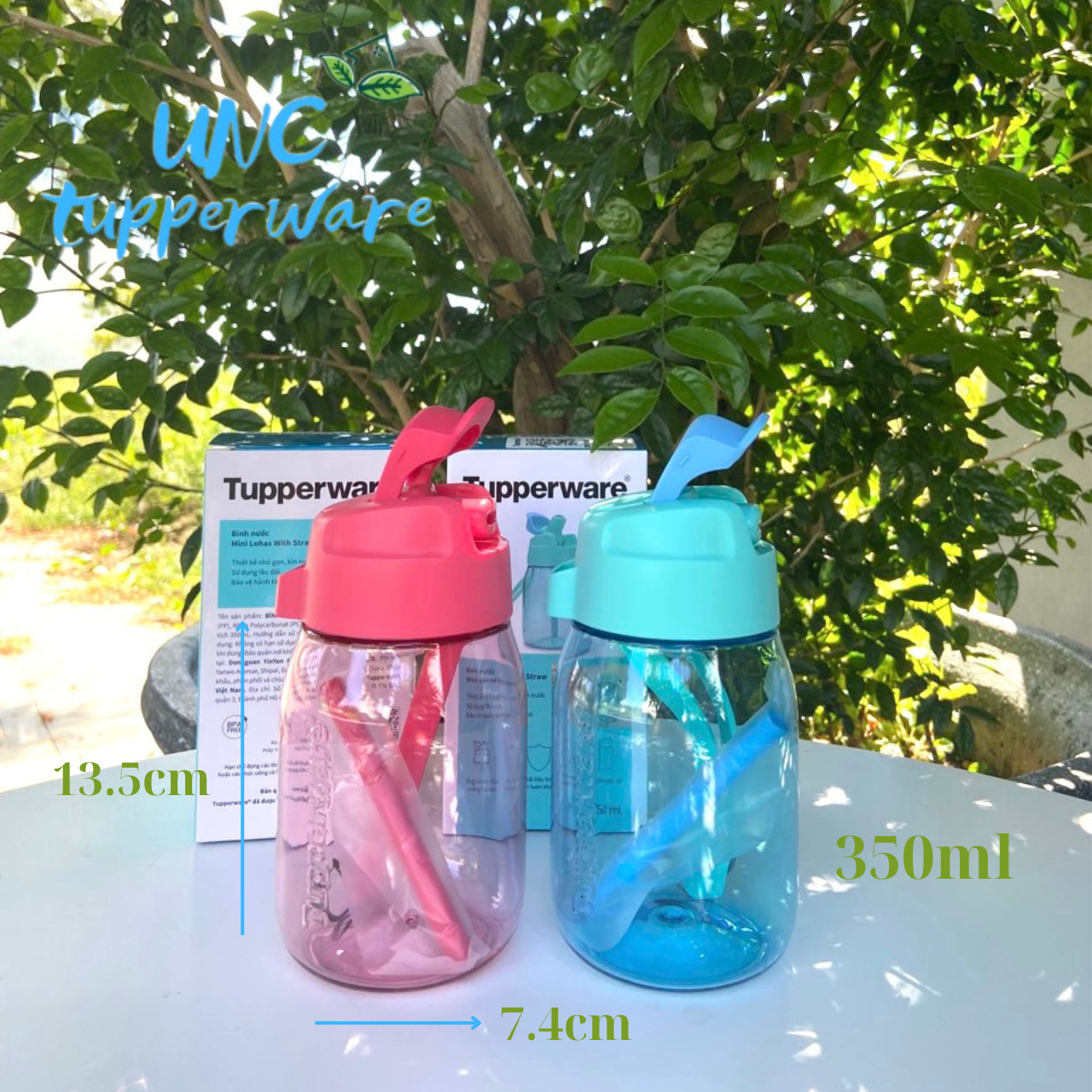 [Nhập RS0822 giảm 30k cho đơn 99k]Bình nước mini Tupperware Lohas with Straw 350ml