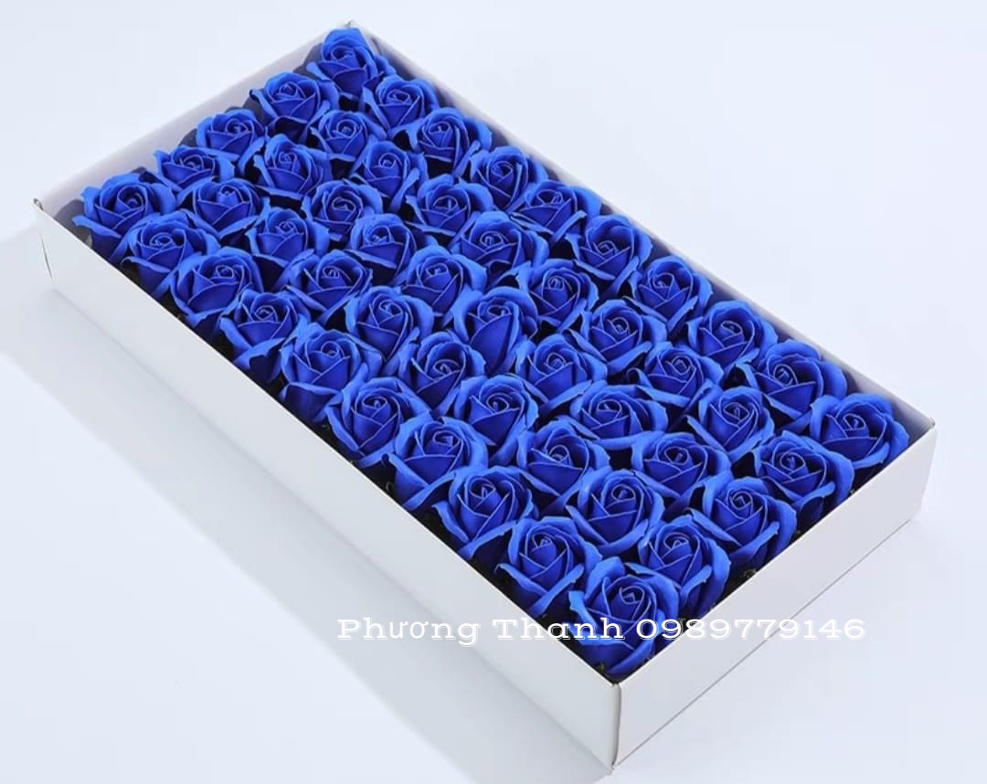 (có hỏa tốc)HOA HỒNG SÁP THƠM, Hộp 50 đầu bông