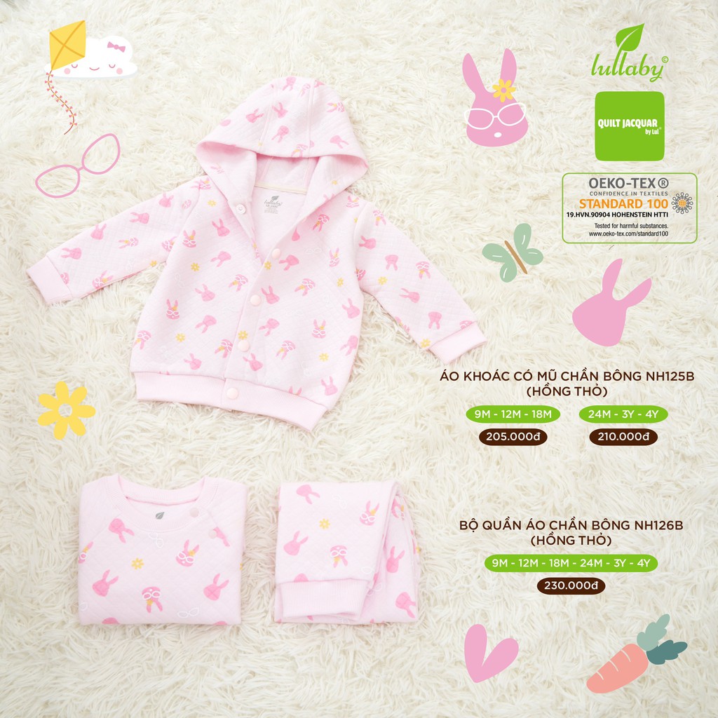 Áo khoác có mũ chần bông Lullaby