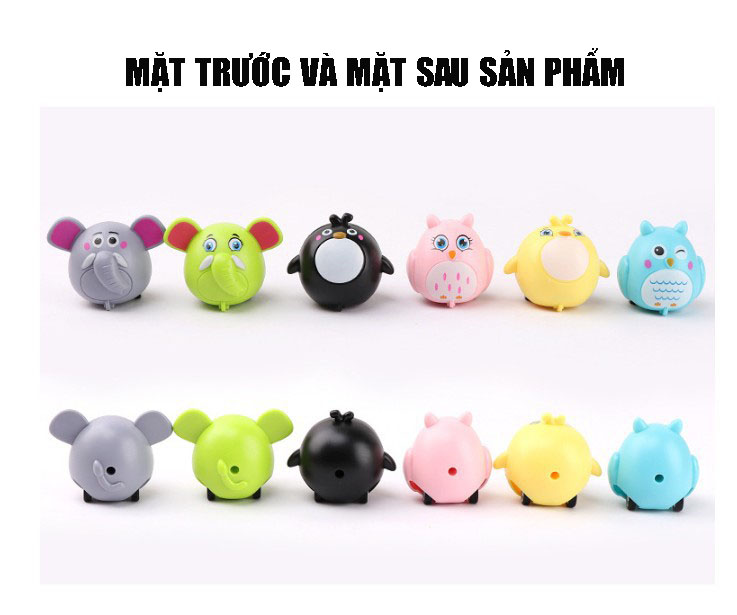 Đồ chơi set 3 con thú chạy cót mini siêu cute, đáng yêu cho bé (giá 3 con)