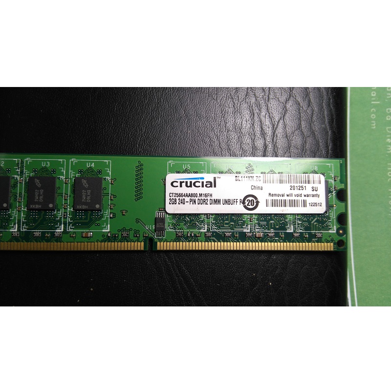 Ram PC DDR2 (PC2) 2Gb bus 667, 800 bảo hành 1 tháng