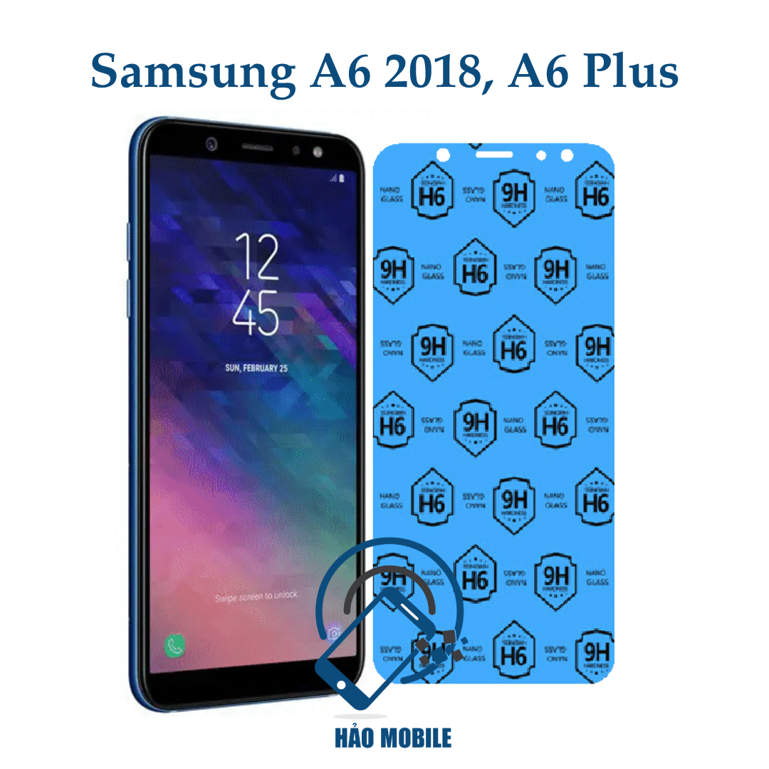 Dán cường lực dẻo nano samsung a6 2018, a6 plus